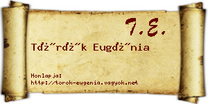 Török Eugénia névjegykártya